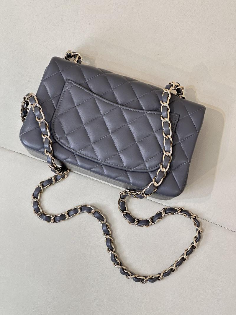 Small Chanel Lambskin Flap Bag A01116 Grey