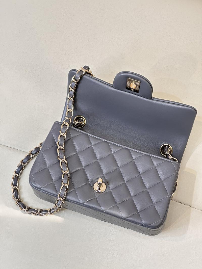 Small Chanel Lambskin Flap Bag A01116 Grey