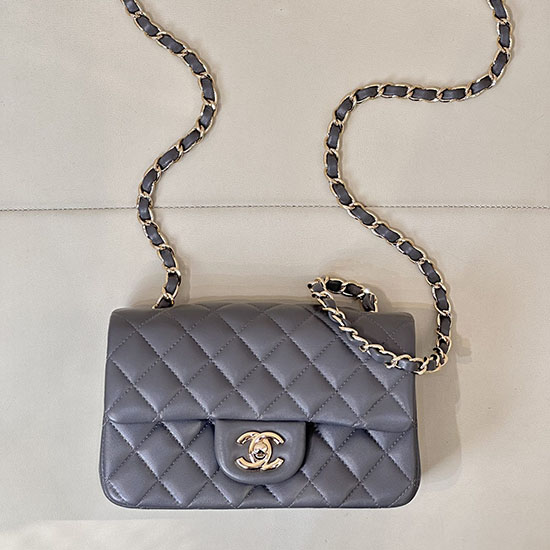 Small Chanel Lambskin Flap Bag A01116 Grey