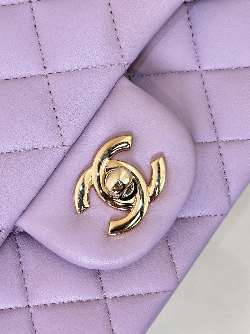 Small Chanel Lambskin Flap Bag A01116 Purple