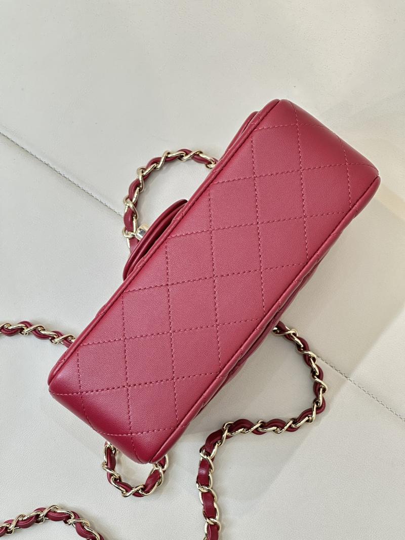 Small Chanel Lambskin Flap Bag A01116 Red