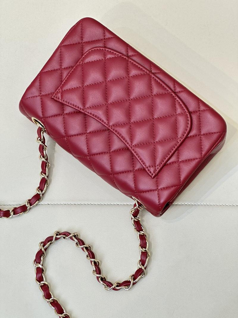 Small Chanel Lambskin Flap Bag A01116 Red