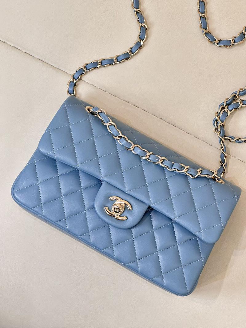 Small Chanel Lambskin Flap Bag A01117 Blue