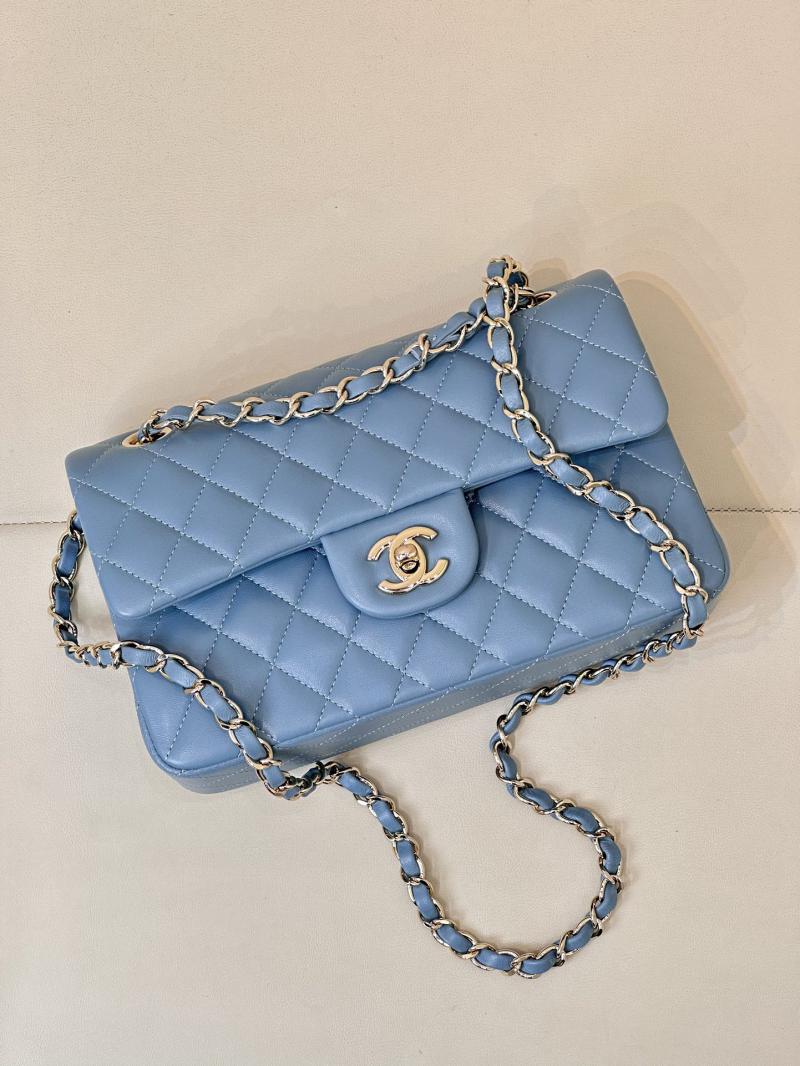 Small Chanel Lambskin Flap Bag A01117 Blue