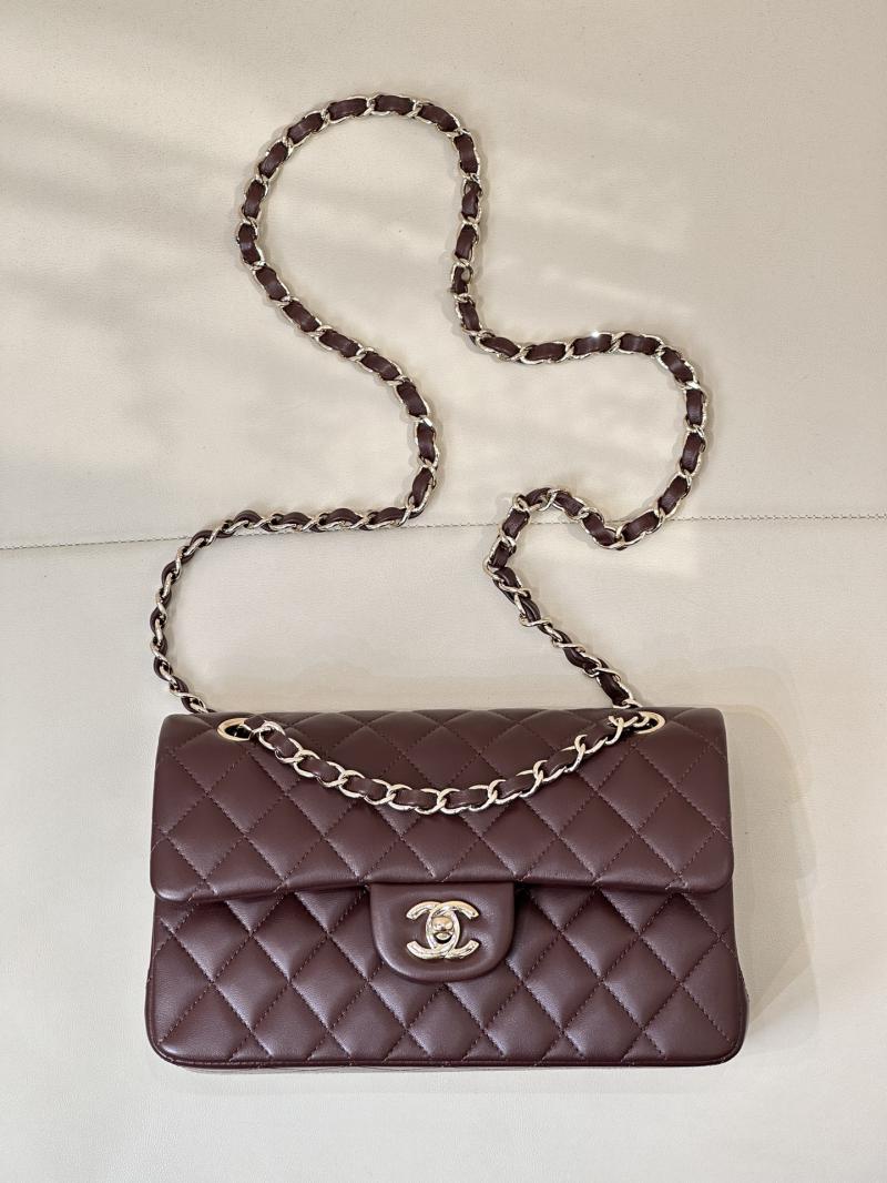 Small Chanel Lambskin Flap Bag A01117 Dark Burgundy