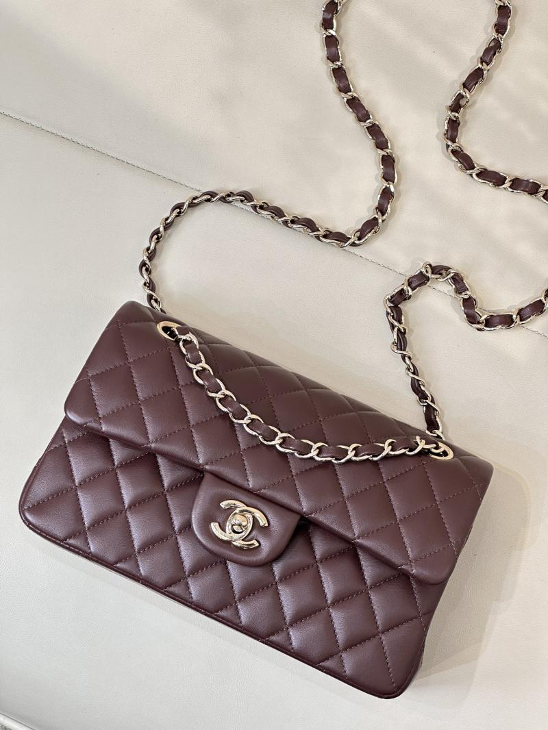 Small Chanel Lambskin Flap Bag A01117 Dark Burgundy