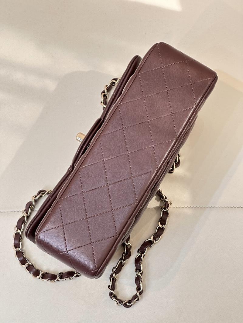 Small Chanel Lambskin Flap Bag A01117 Dark Burgundy