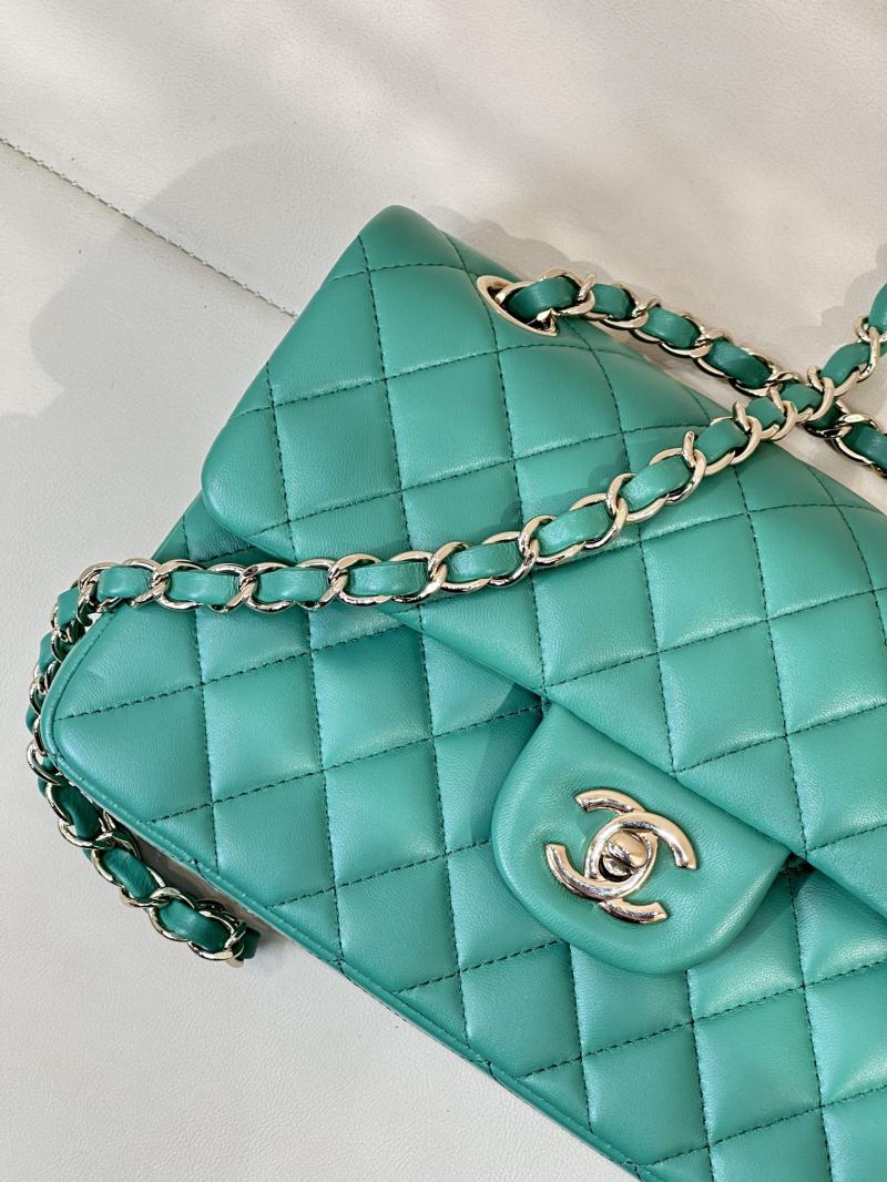 Small Chanel Lambskin Flap Bag A01117 Green