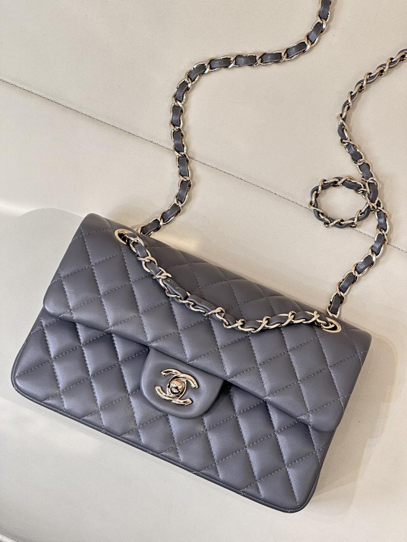 Small Chanel Lambskin Flap Bag A01117 Grey