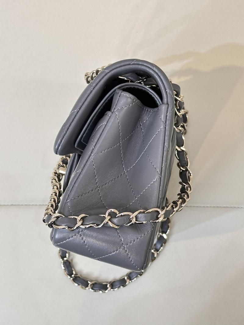 Small Chanel Lambskin Flap Bag A01117 Grey