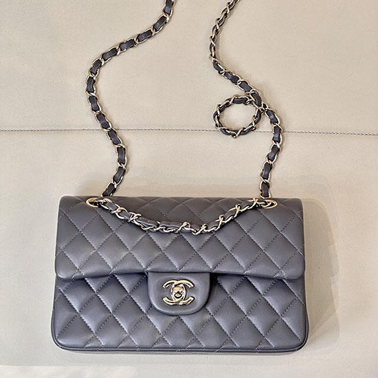 Small Chanel Lambskin Flap Bag A01117 Grey