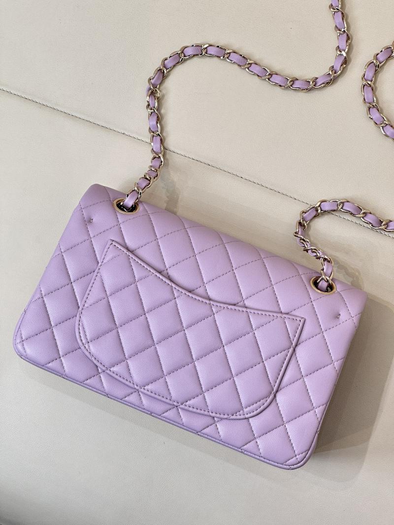 Small Chanel Lambskin Flap Bag A01117 Purple