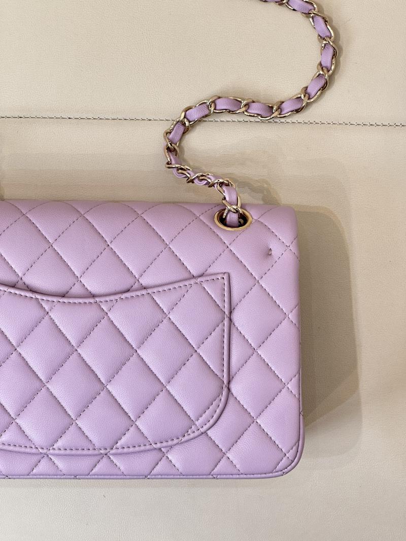 Small Chanel Lambskin Flap Bag A01117 Purple