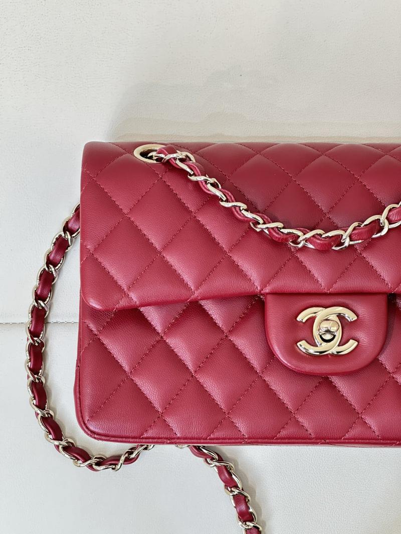 Small Chanel Lambskin Flap Bag A01117 Red