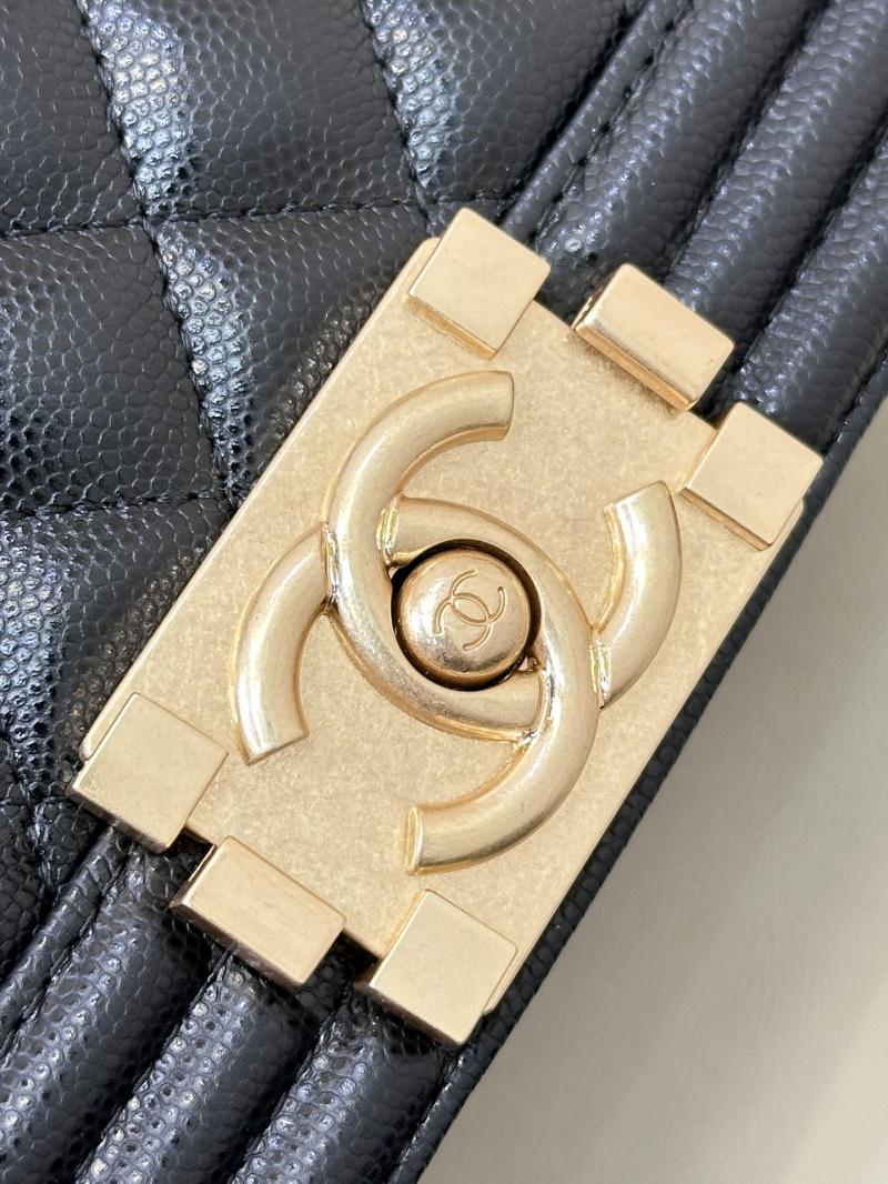 Boy Chanel Handbag A67086 Black with Gold