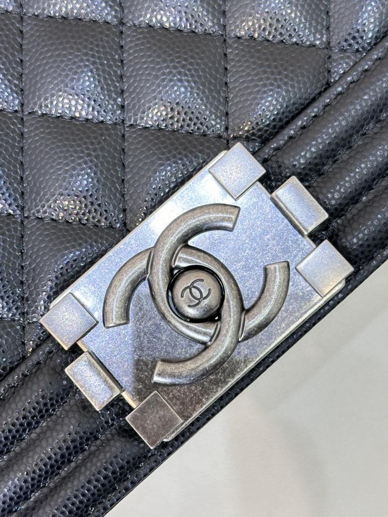 Boy Chanel Handbag A67086 Black with Silver