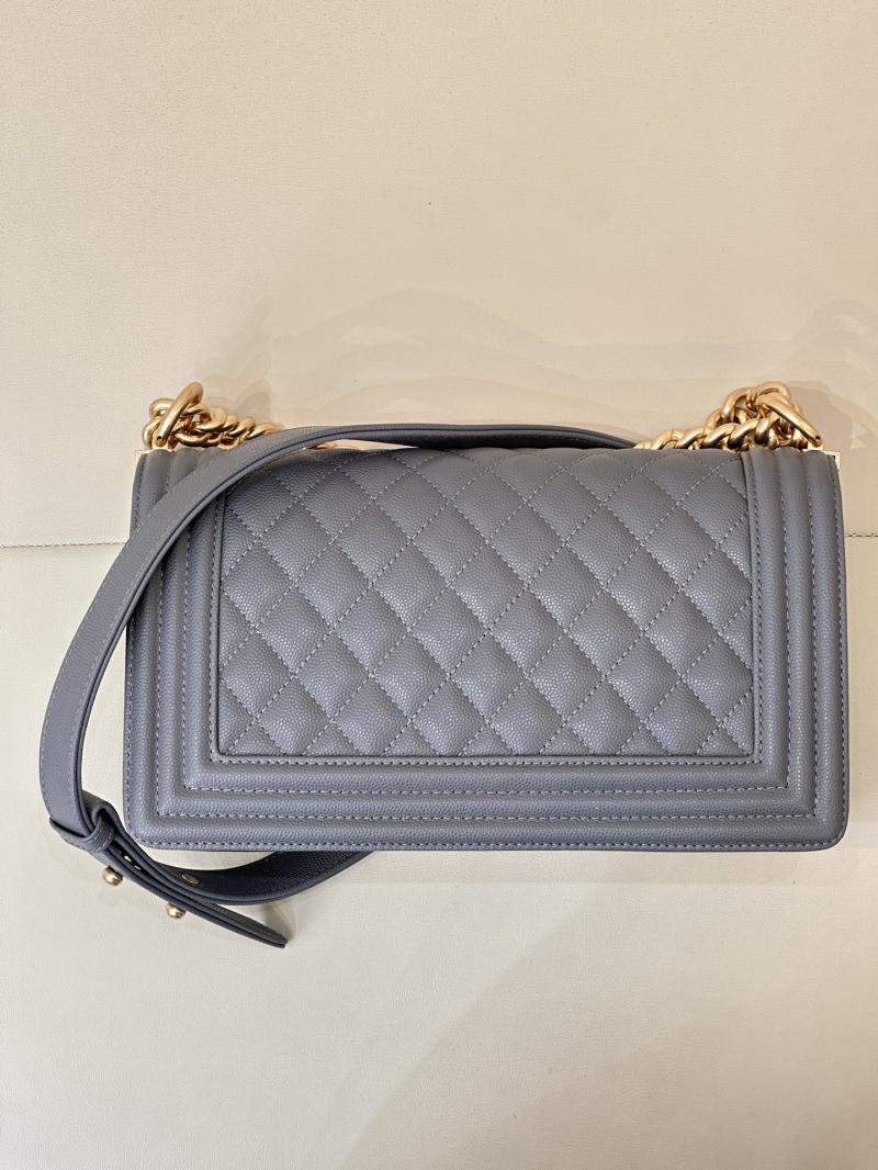 Boy Chanel Handbag A67086 Gray Blue