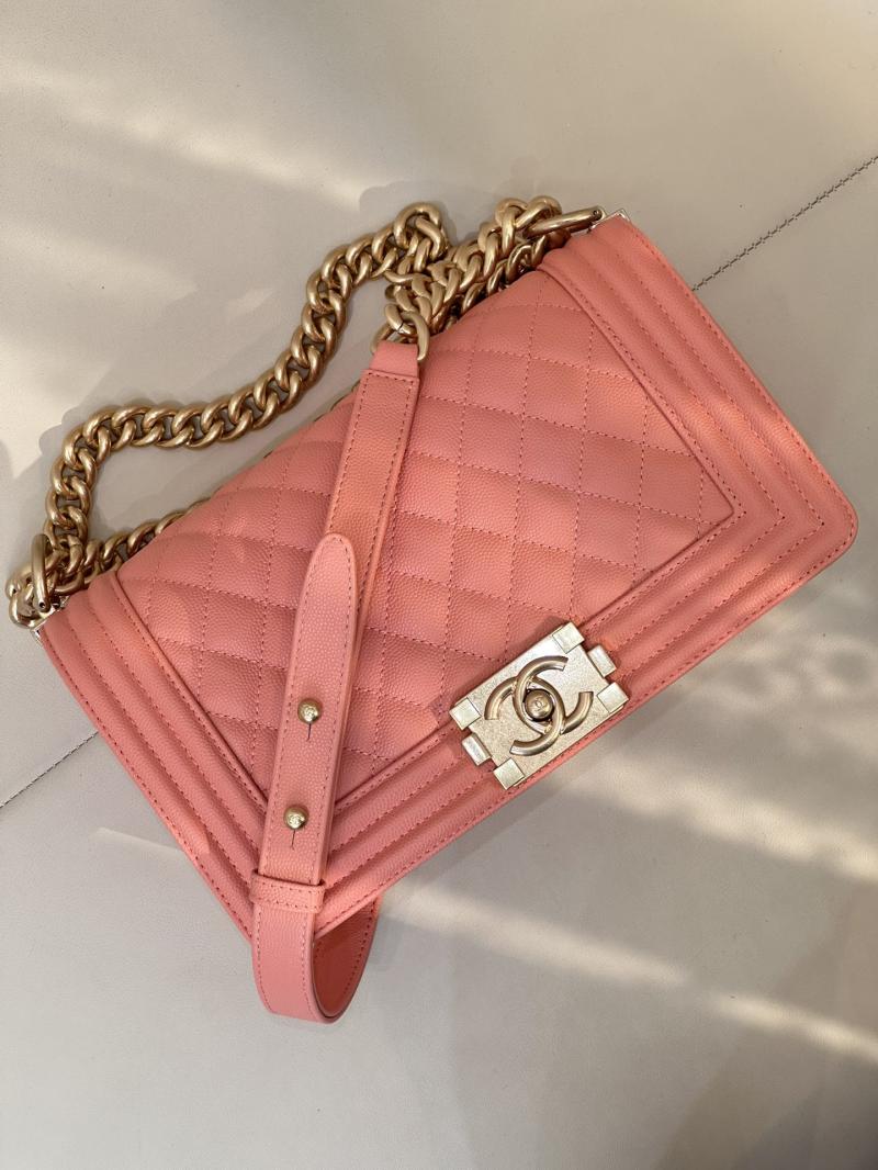 Boy Chanel Handbag A67086 Peach