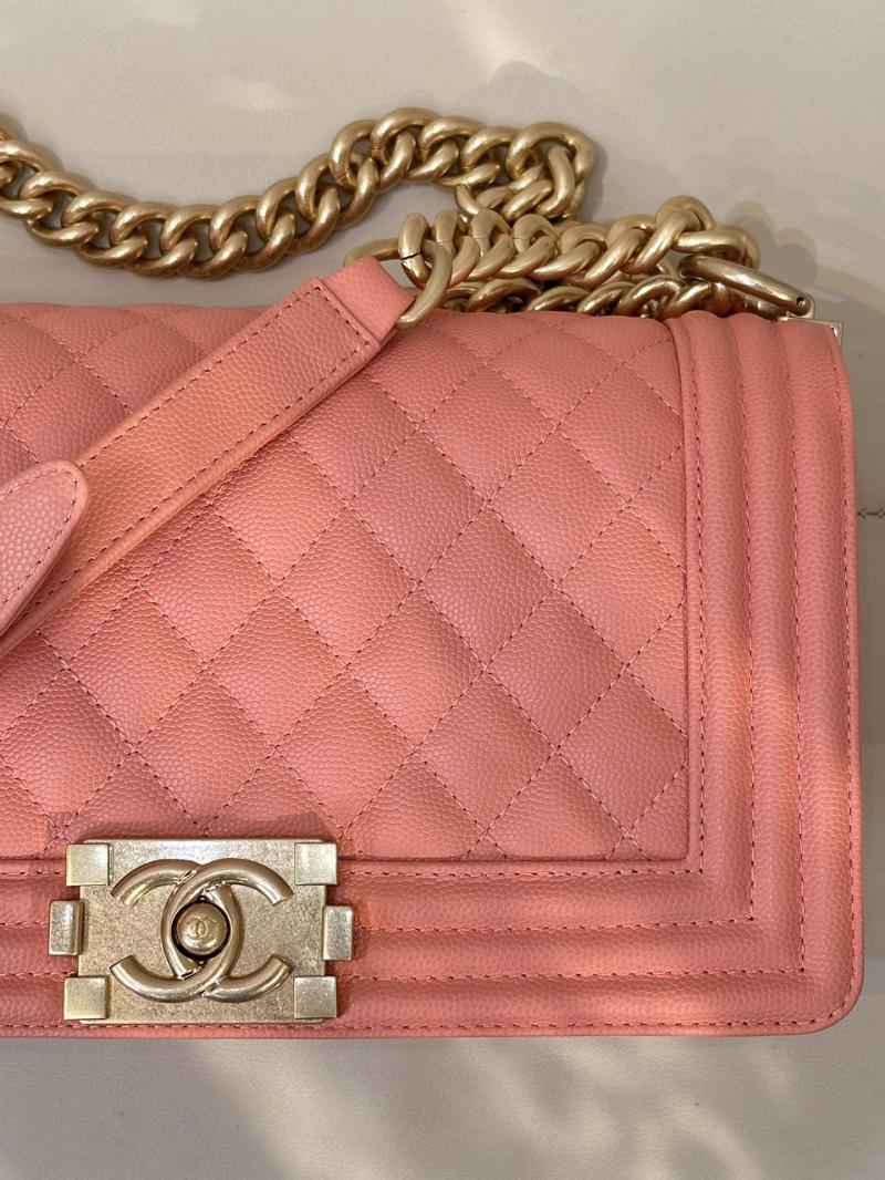 Boy Chanel Handbag A67086 Peach