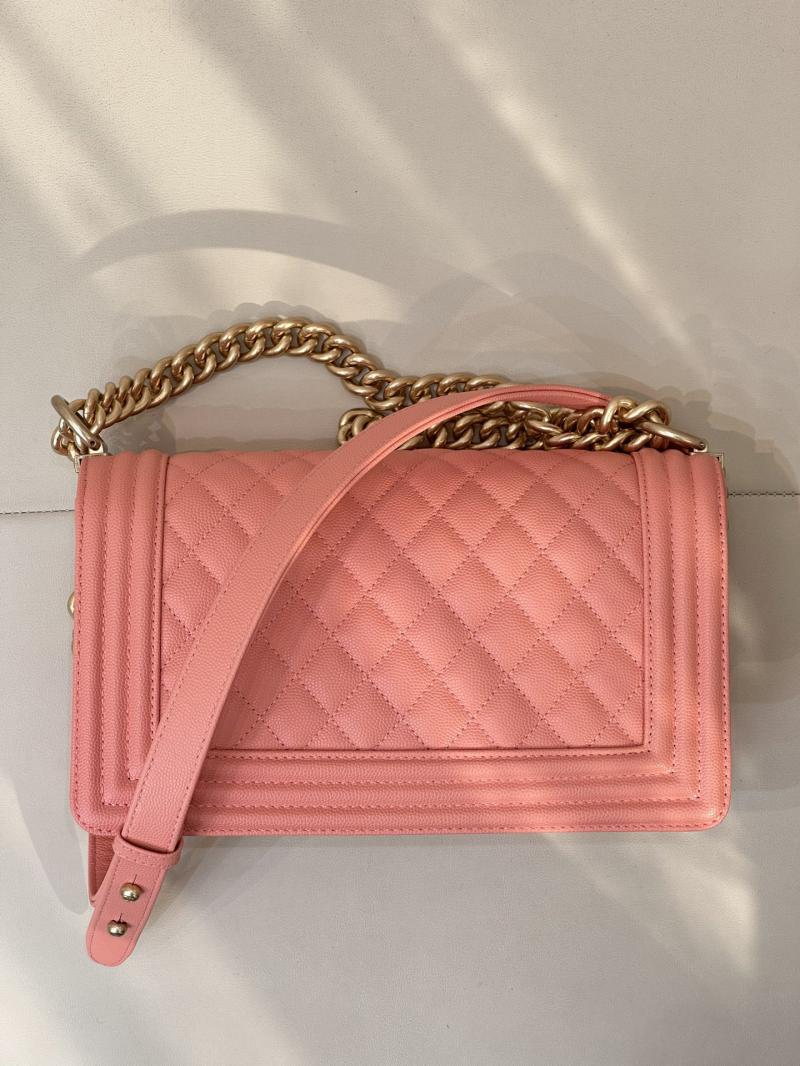 Boy Chanel Handbag A67086 Peach