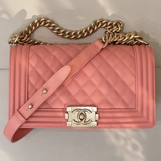 Boy Chanel Handbag A67086 Peach