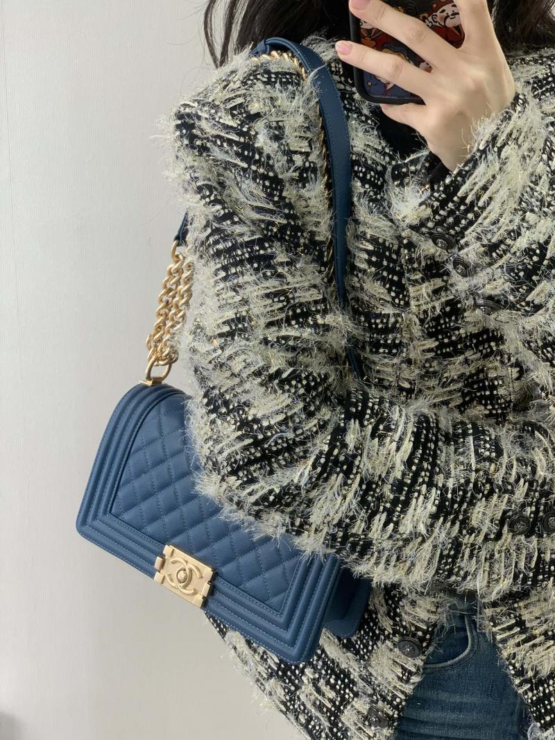 Boy Chanel Handbag A67086 Peacock Blue