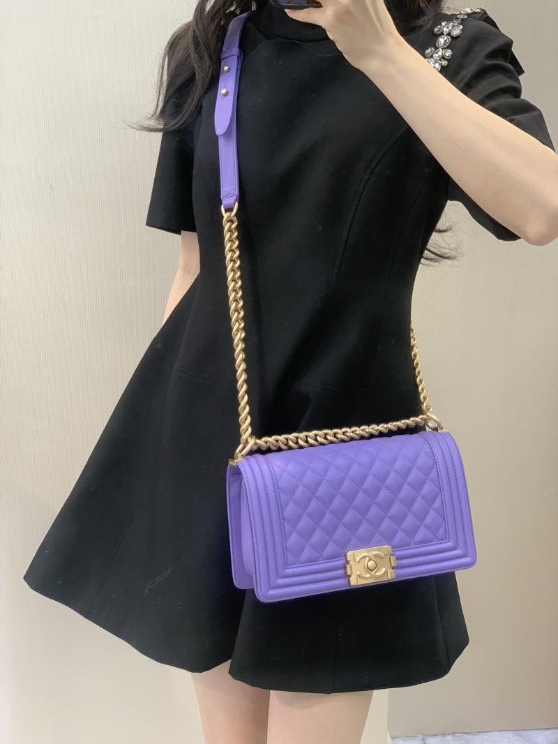 Boy Chanel Handbag A67086 Purple