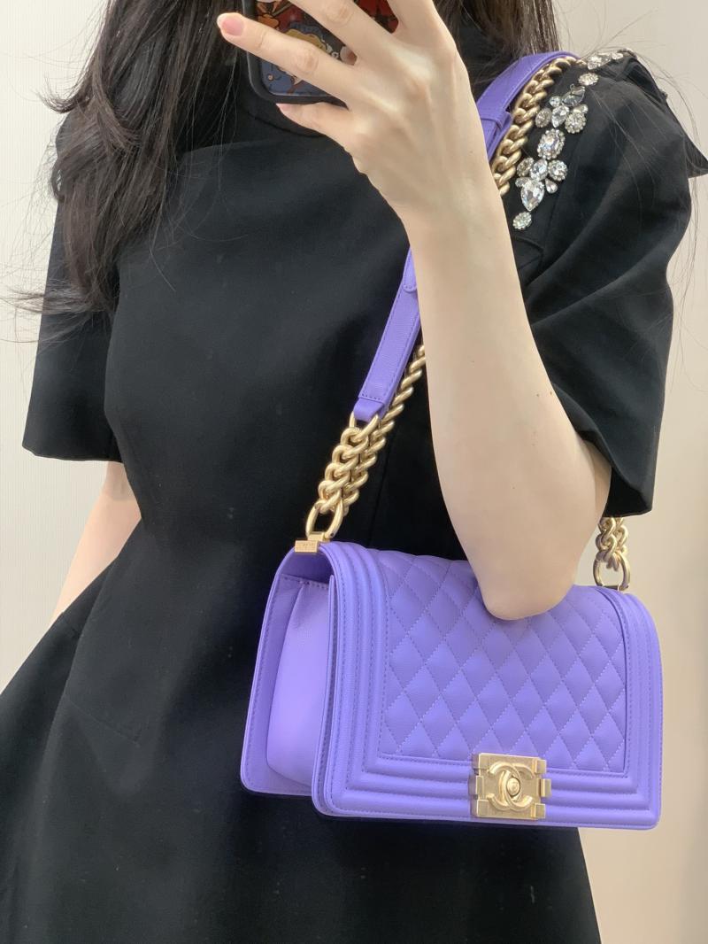 Boy Chanel Handbag A67086 Purple