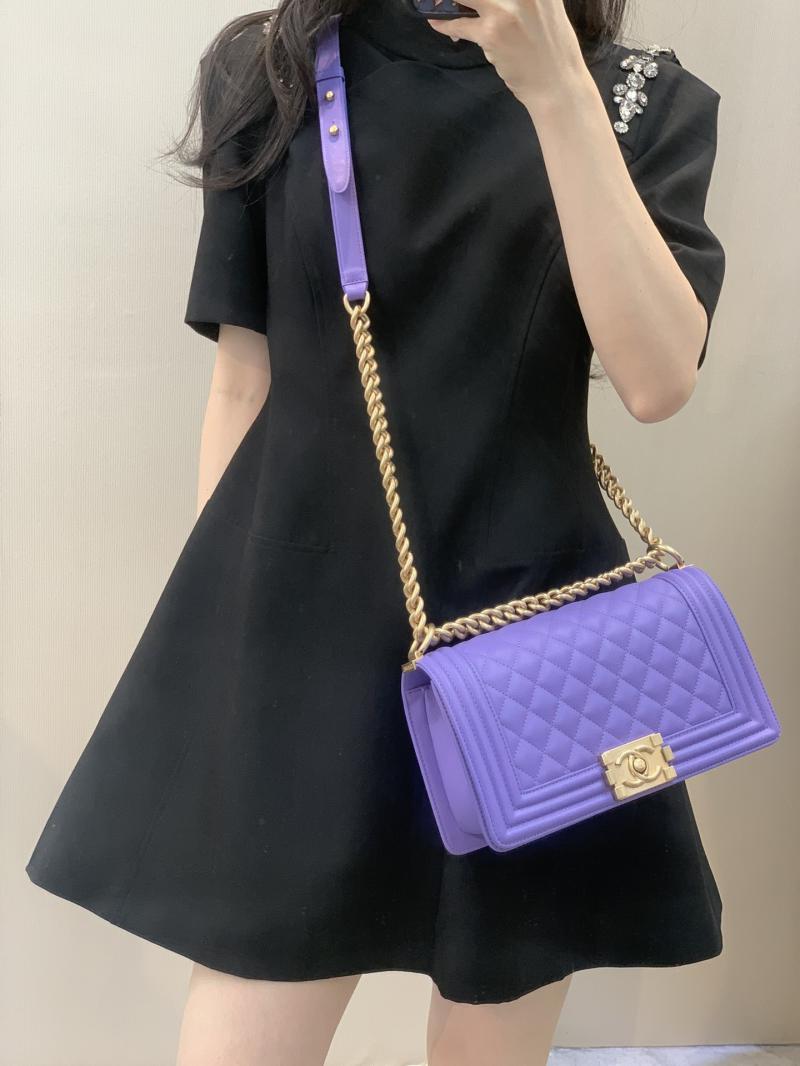 Boy Chanel Handbag A67086 Purple