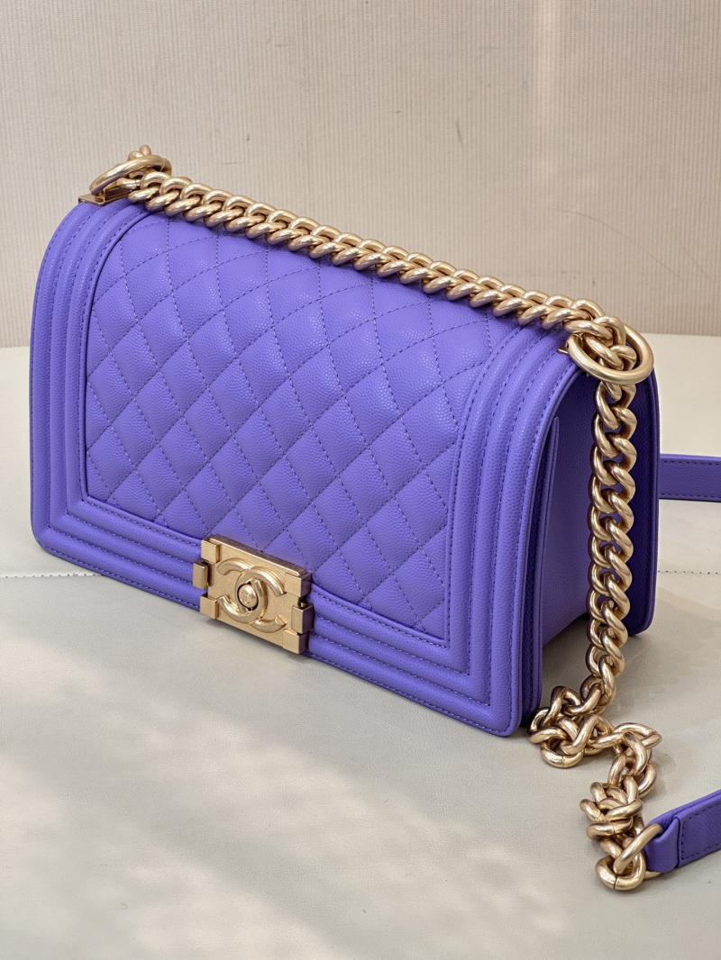 Boy Chanel Handbag A67086 Purple