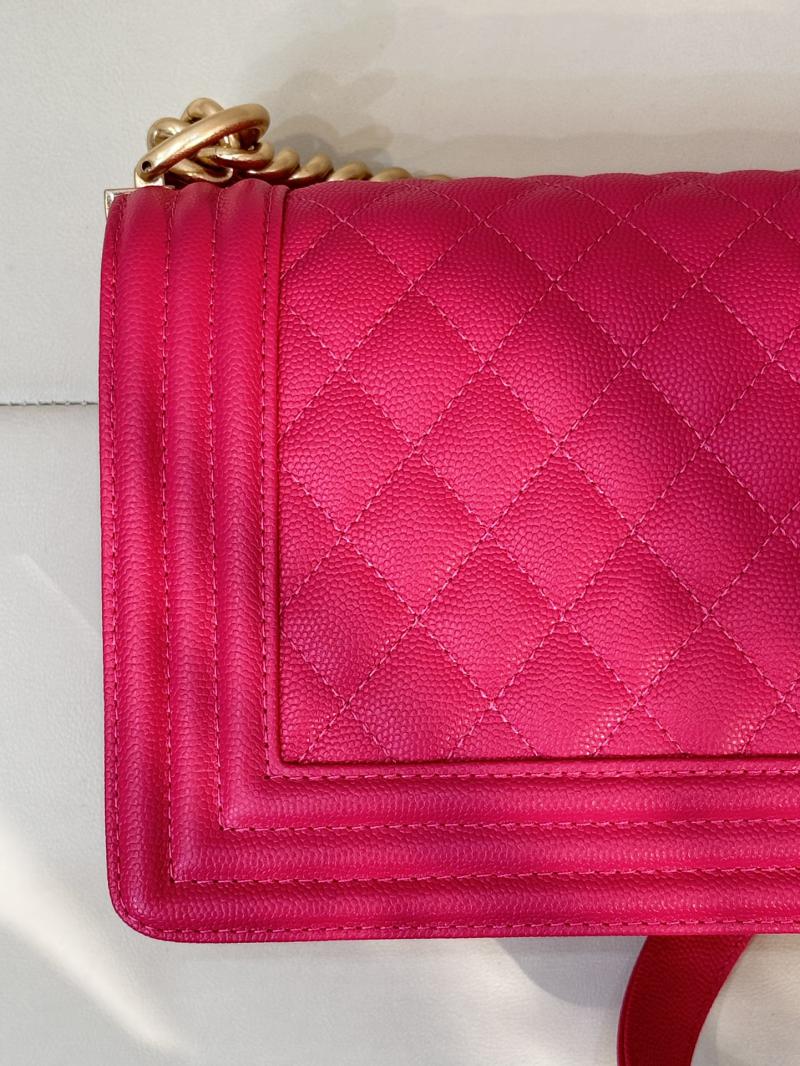 Boy Chanel Handbag A67086 Raspberry Red