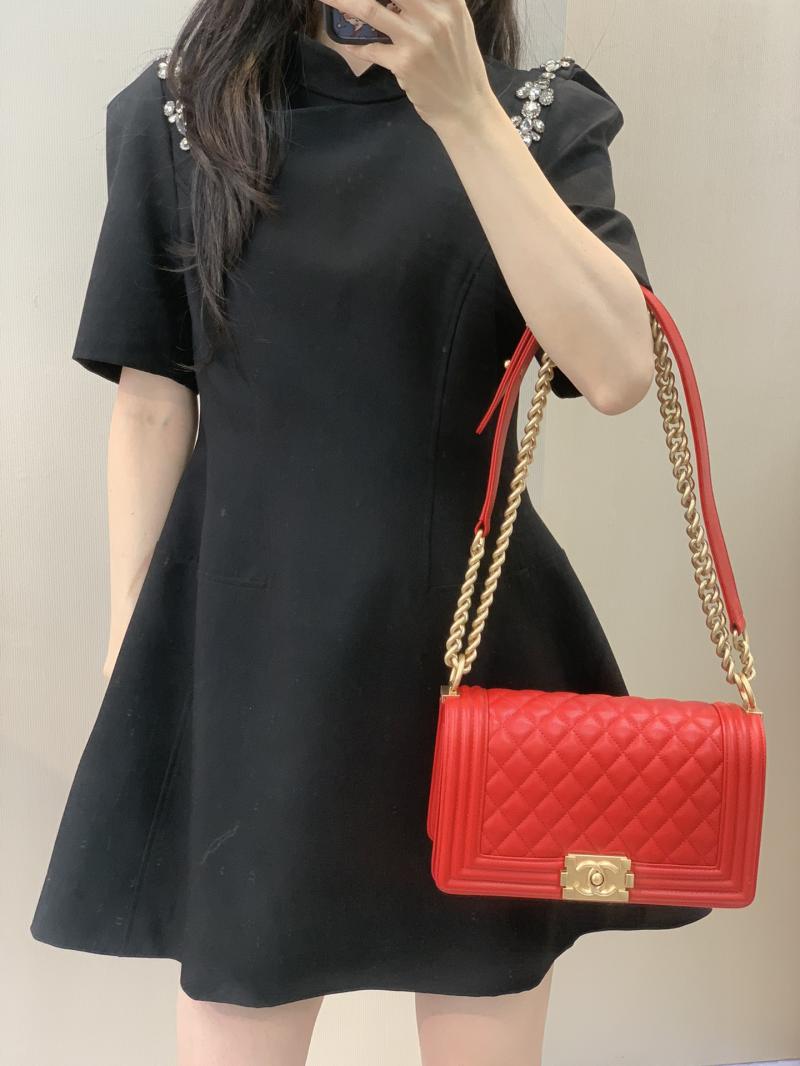 Boy Chanel Handbag A67086 Red