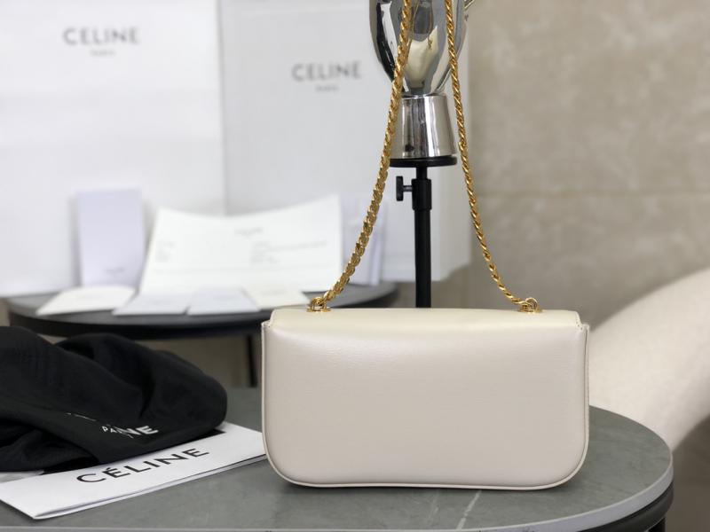 Celine Chain Shoulder Bag Off-White C35027