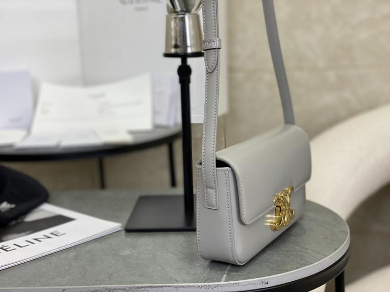 Celine Triomphe Shoulder Bag C35029 Grey