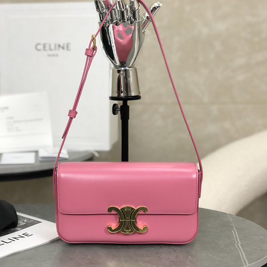 Celine Triomphe Shoulder Bag C35029 Peach