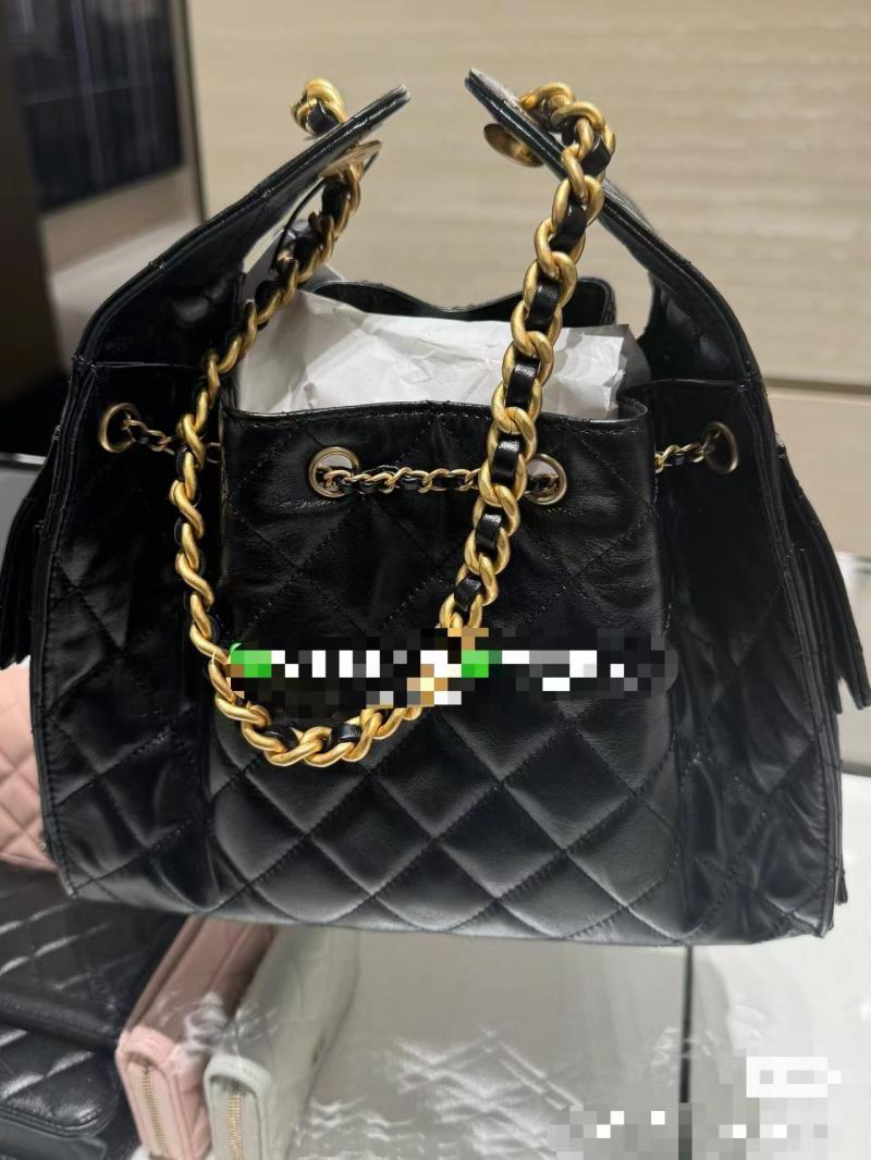 Chanel Calfskin Hobo Bag Black A99442