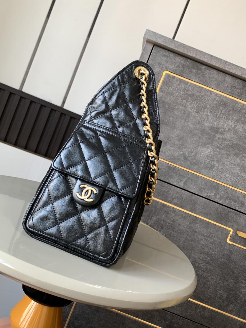 Chanel Calfskin Hobo Bag Black A99442