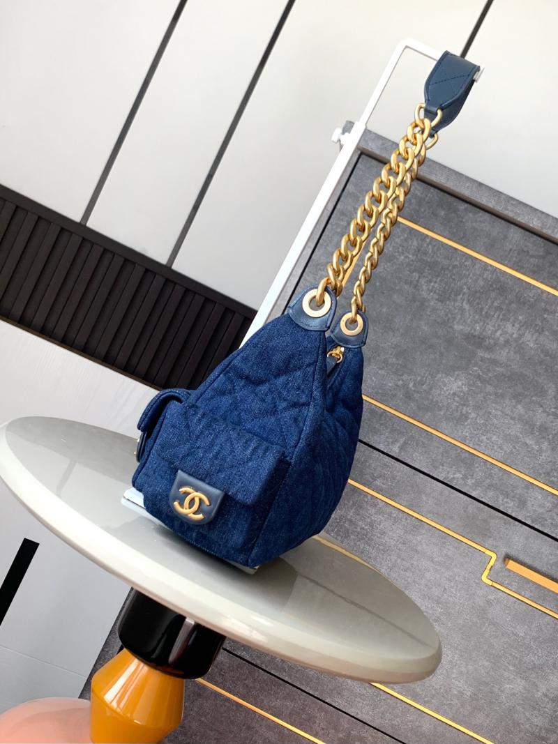 Chanel Denim Large Hobo Bag AS5339 Dark Blue