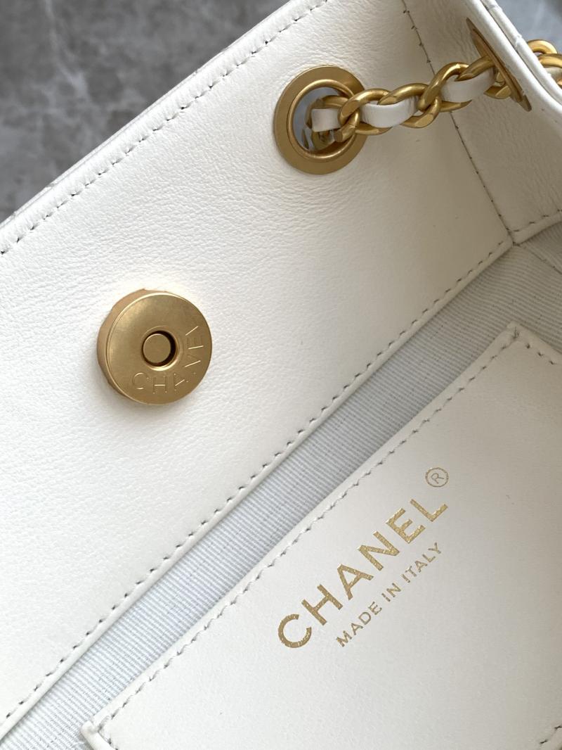 Chanel Lambskin Backpack White AS5310