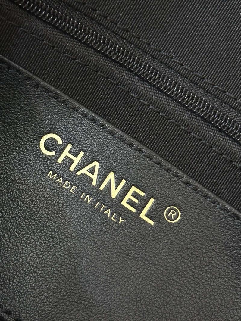 Chanel Lambskin Top Handle Bag Black AS5300