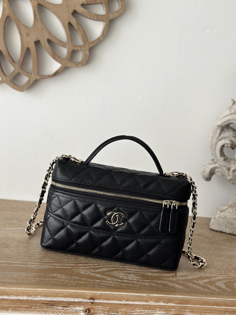 Chanel Long Vanity With Chain Black AP4407