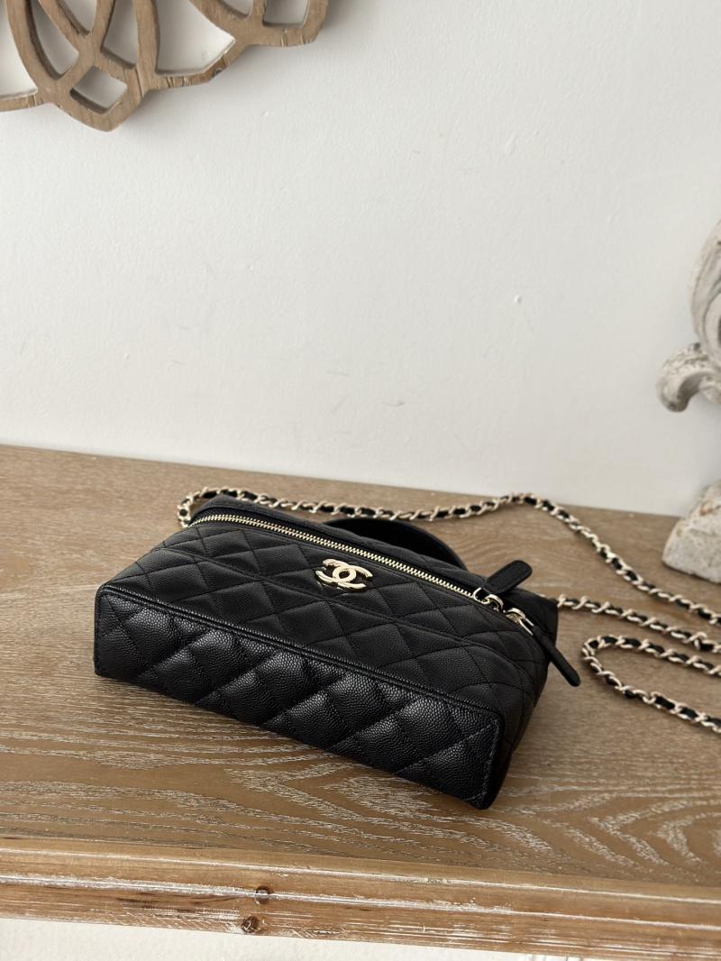 Chanel Long Vanity With Chain Black AP4407