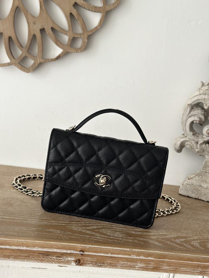 Chanel Top Handle Bag Black A66004