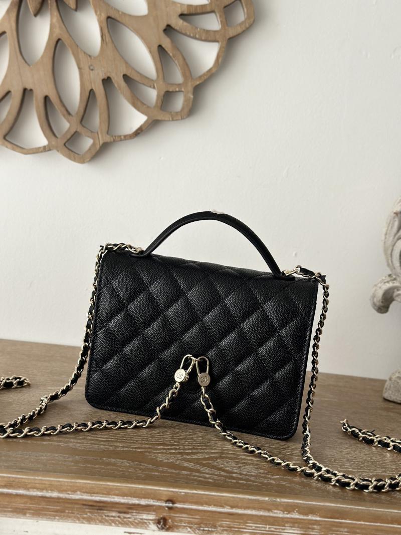 Chanel Top Handle Bag Black A66004