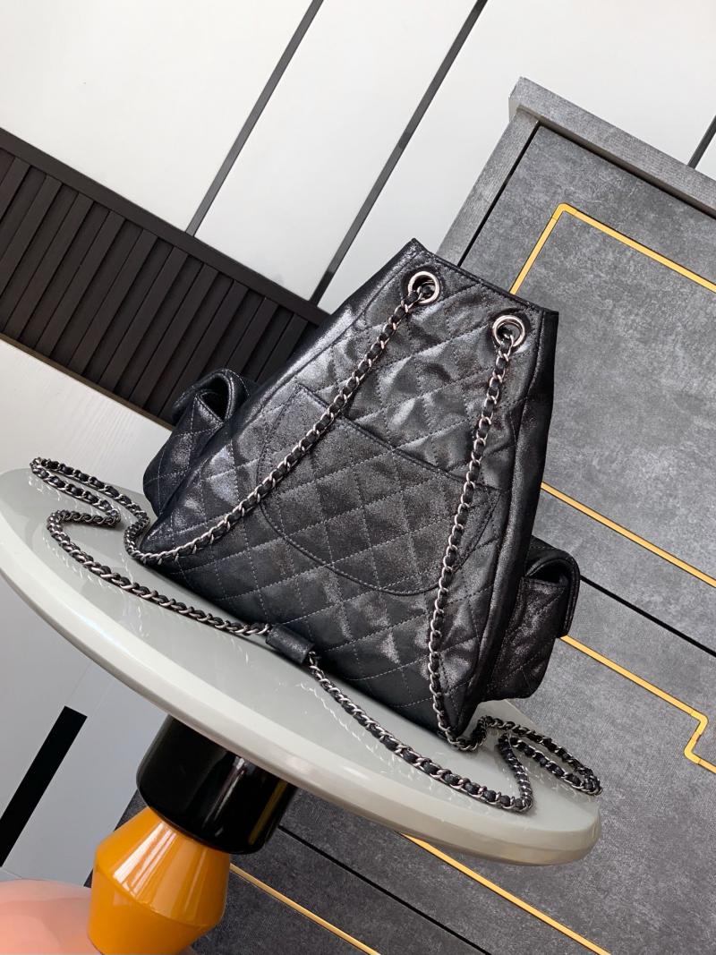 Chanel Vintage Backpack Dark Grey A12846