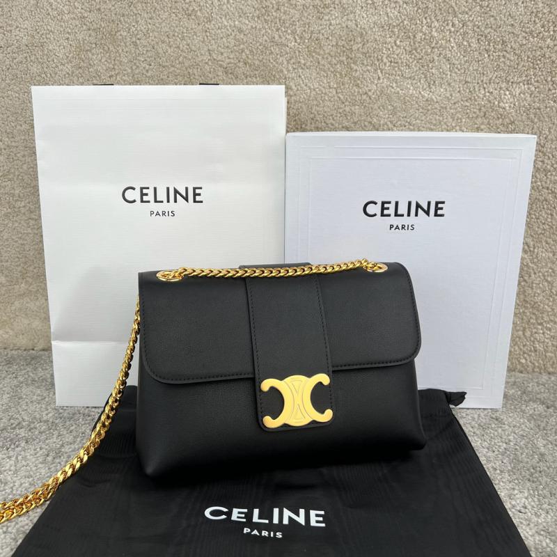 Medium Celine Victoire Bag 115853 Black with Gold