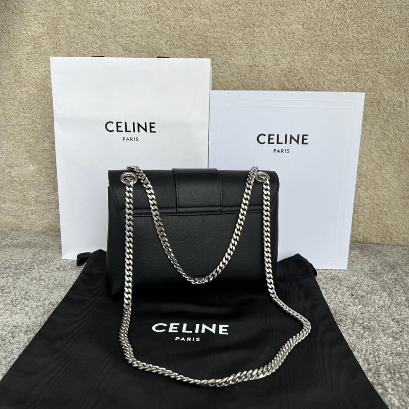 Medium Celine Victoire Bag 115853 Black with Silver