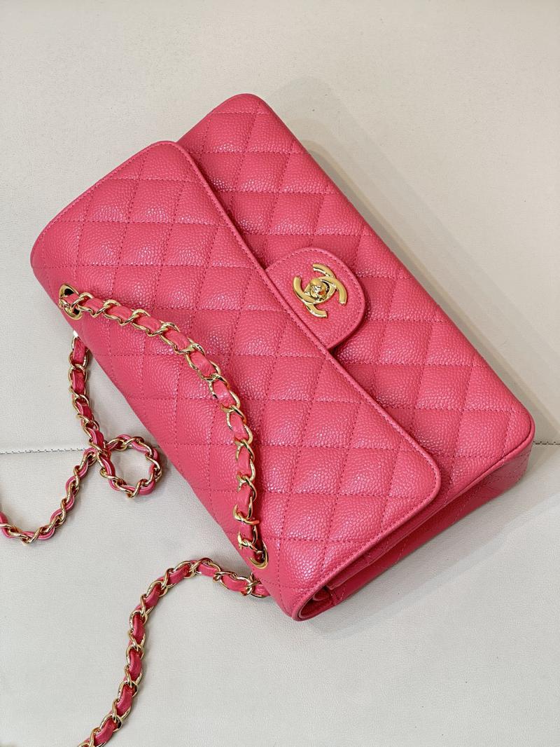 Medium Chanel Caviar Flap Bag A01112 Dusky pink with Gold