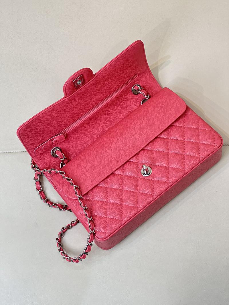 Medium Chanel Caviar Flap Bag A01112 Dusky pink with Silver