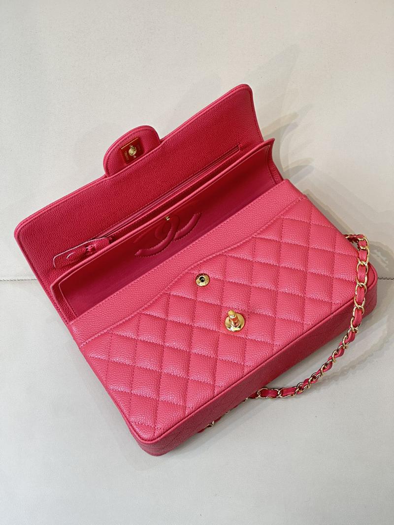 Medium Chanel Caviar Flap Bag A01112 Peach with Gold